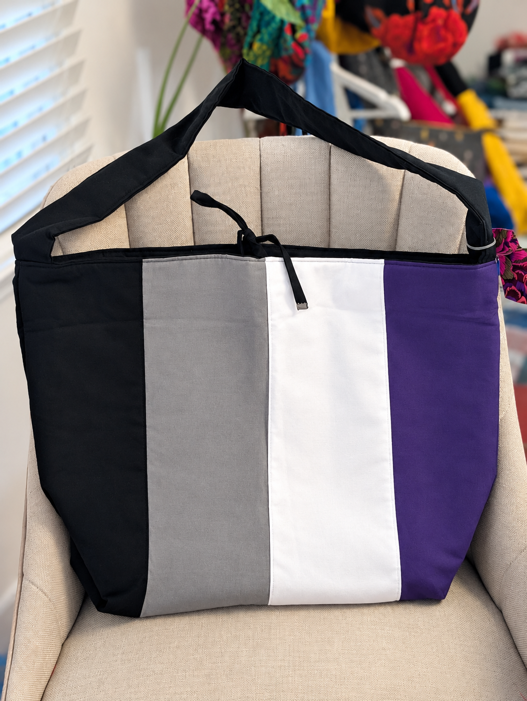 PRIDE Asexual Flag Library Tote