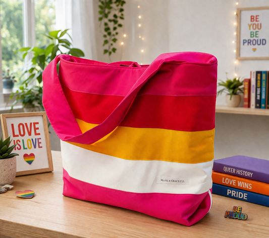 LIMITED EDITION Pride Lesbian Flag Library Tote