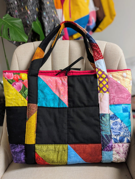 Upcycled Quilt Shopping Tote