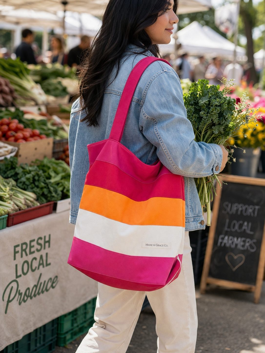 LIMITED EDITION Pride Lesbian Flag Library Tote